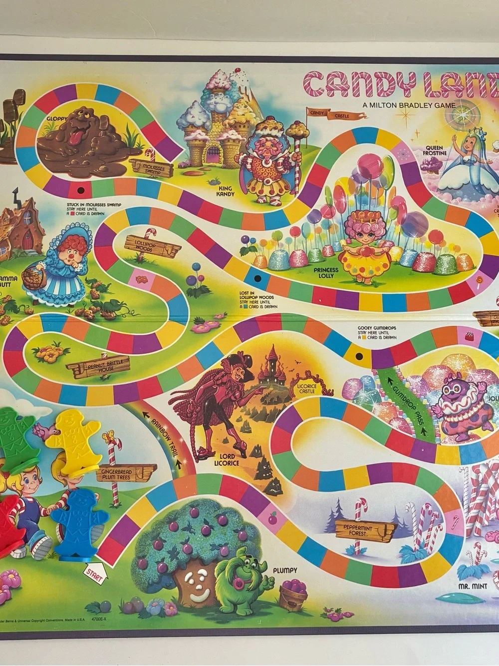 Vintage 1997 Candy Land Classic Style Board Milton Bradley Children's Complete